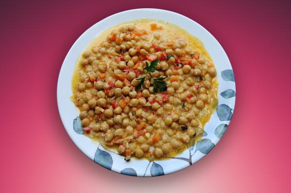 Garbanzos al coco